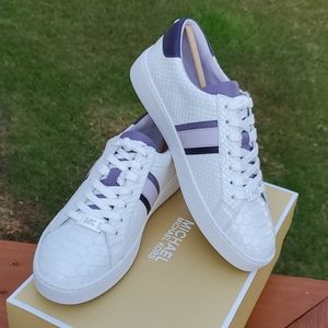 Michael Kors Irving Stripe Lace Up Sneaker Size 8